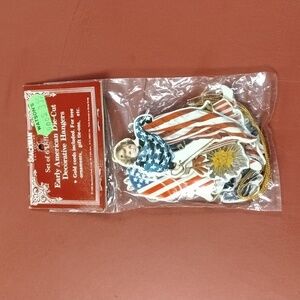 Vintage Shackman / Merrimack Die Cut Early American 6 Ornaments